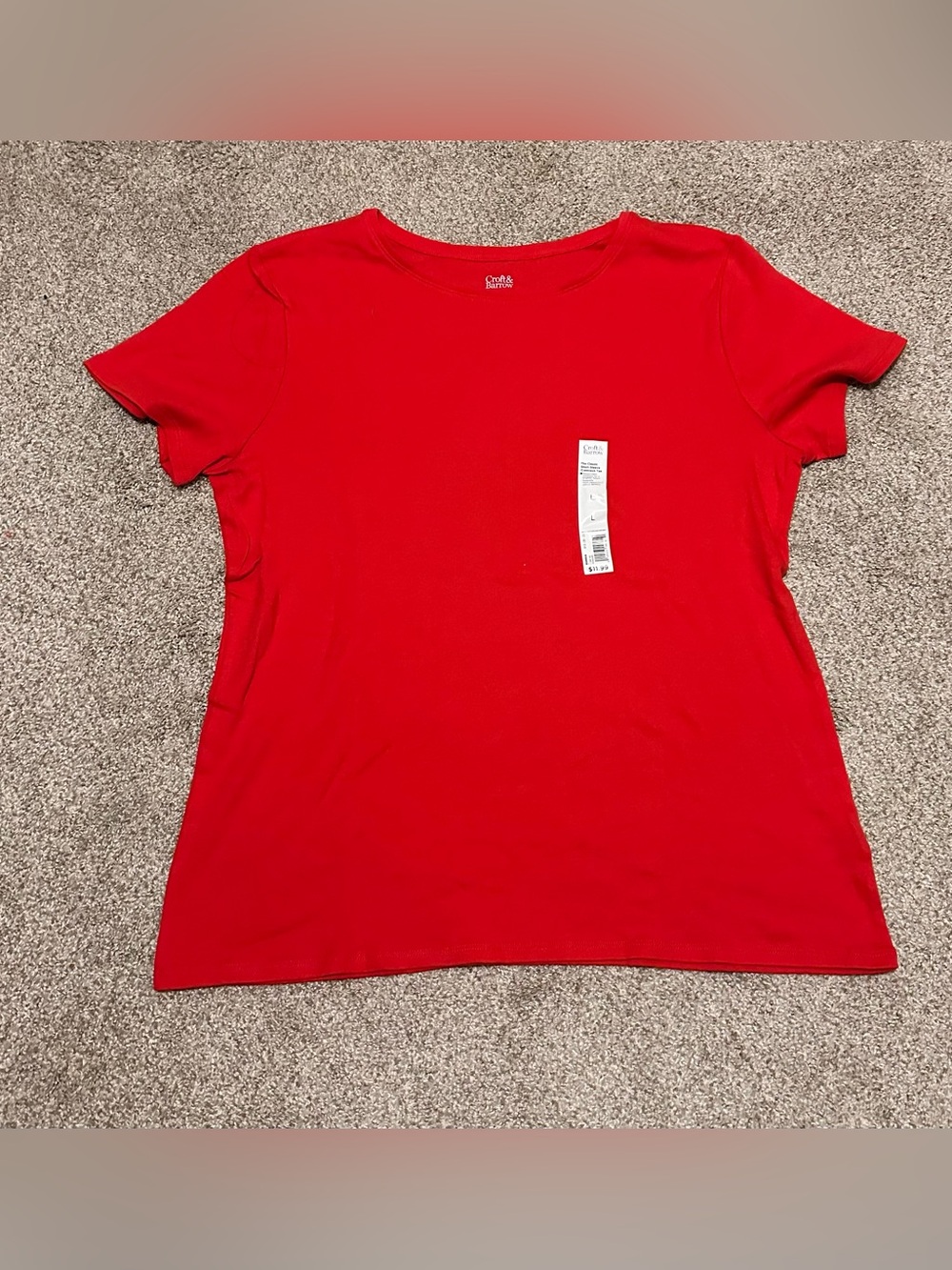 croft & barrow Red Short Sleeve Tee